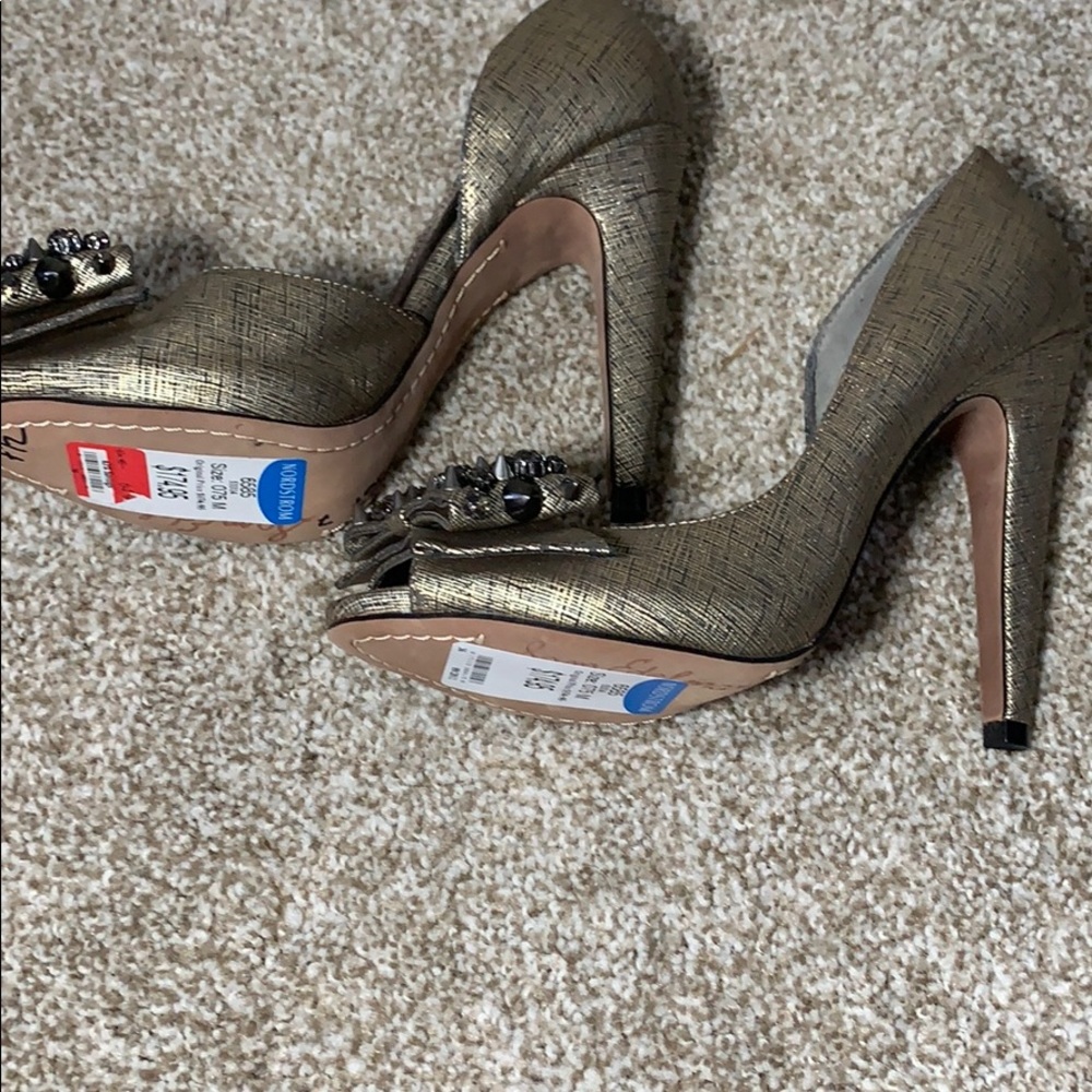 Sam Edelman bronze spike heels NWT no box 7.5